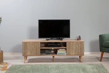 Vellavie Tv-bänk 140 cm Panel - Brun - Möbler - Tv möbel & mediamöbel - TV bänk & mediabänk