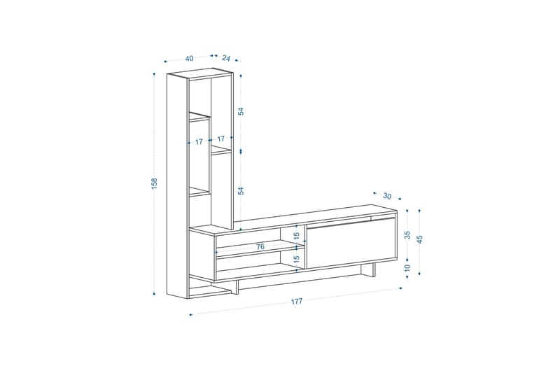 Viapista Tv-bänk 177 cm - Natur - Möbler - Tv möbel & mediamöbel - TV bänk & mediabänk