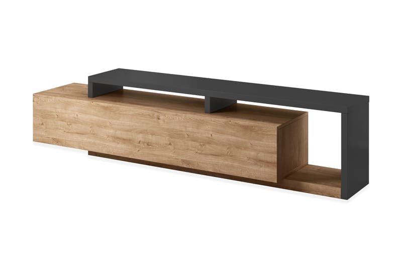 Wesley TV-bänk 219 cm - Mörkgrå/Trä - Möbler - Tv möbel & mediamöbel - TV bänk & mediabänk