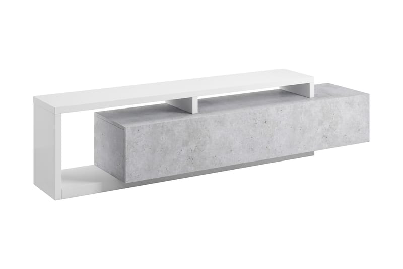 Wesley TV-bänk 219 cm - Vit/Trä - Möbler - Tv möbel & mediamöbel - TV bänk & mediabänk