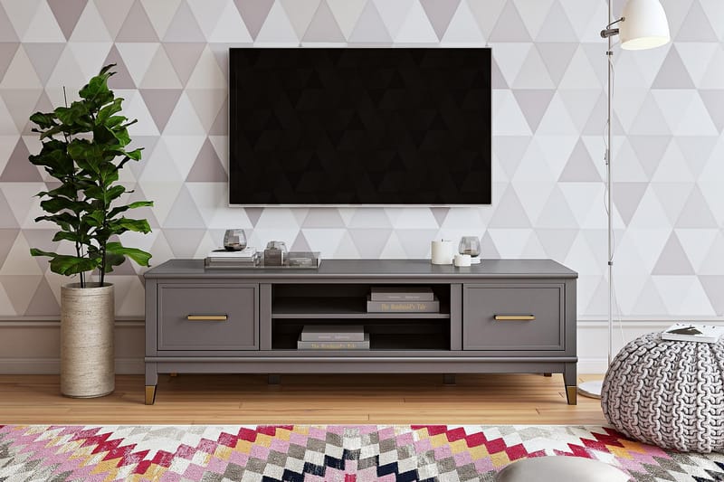 Westerleigh TV-bänk 152x50 cm Grafitgrå - CosmoLiving - Möbler - Tv möbel & mediamöbel - TV bänk & mediabänk
