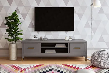 Westerleigh TV-bänk 152x50 cm Grafitgrå - Möbler - Tv möbel & mediamöbel - TV bänk & mediabänk