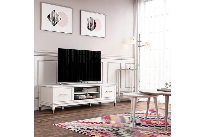 Westerleigh TV-bänk 152x50 cm Vit - CosmoLiving - Möbler - Tv möbel & mediamöbel - TV bänk & mediabänk