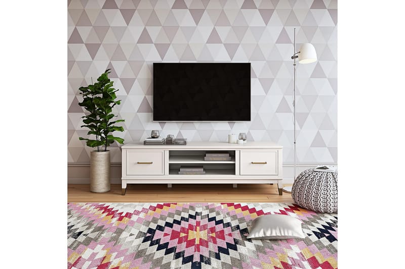 Westerleigh TV-bänk 152x50 cm Vit - CosmoLiving - Möbler - Tv möbel & mediamöbel - TV bänk & mediabänk