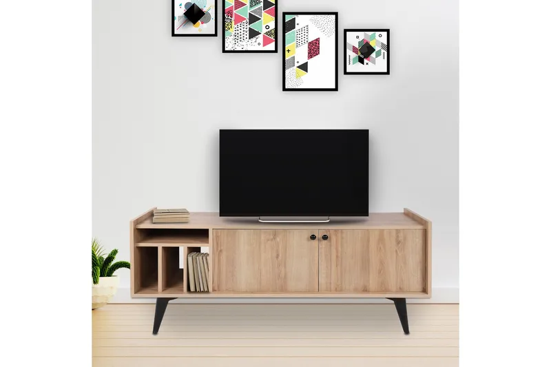 Winskill Tv-bänk 150 cm - Natur/Svart - Möbler - Tv möbel & mediamöbel - TV bänk & mediabänk