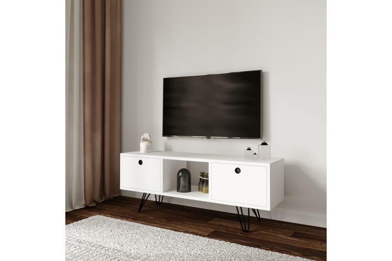 Yaren Tv-bänk 120 cm - Vit - Möbler - Tv möbel & mediamöbel - TV bänk & mediabänk