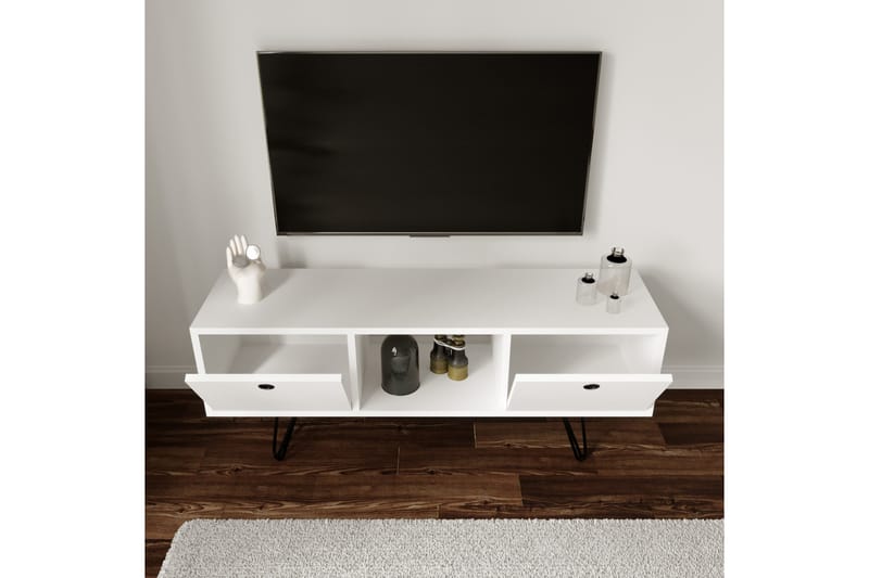 Yaren Tv-bänk 120 cm - Vit - Möbler - Tv möbel & mediamöbel - TV bänk & mediabänk