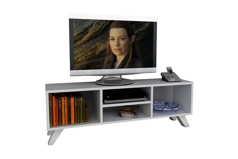 Yaren Tv-bänk 125 cm - Vit - TV bänk & mediabänk