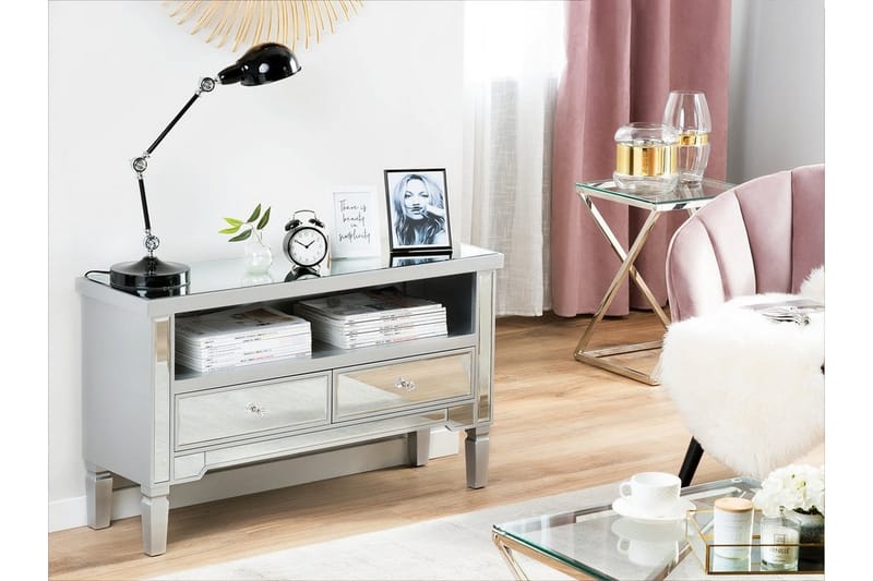 Zaddie TV-Bänk 100 cm - Silver - Möbler - Tv möbel & mediamöbel - TV bänk & mediabänk