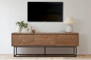 Zefiria Tv-bänk 140 cm - Mörkbrun/Svart - Möbler - Tv möbel & mediamöbel - TV bänk & mediabänk