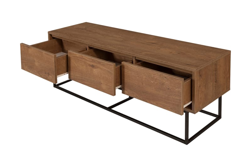 Zefiria Tv-bänk 140 cm - Mörkbrun/Svart - Möbler - Tv möbel & mediamöbel - TV bänk & mediabänk