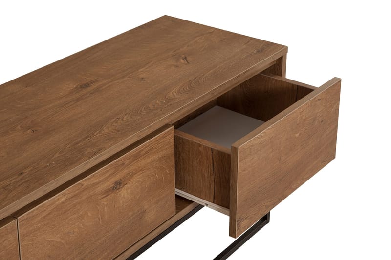 Zefiria Tv-bänk 140 cm - Mörkbrun/Svart - Möbler - Tv möbel & mediamöbel - TV bänk & mediabänk