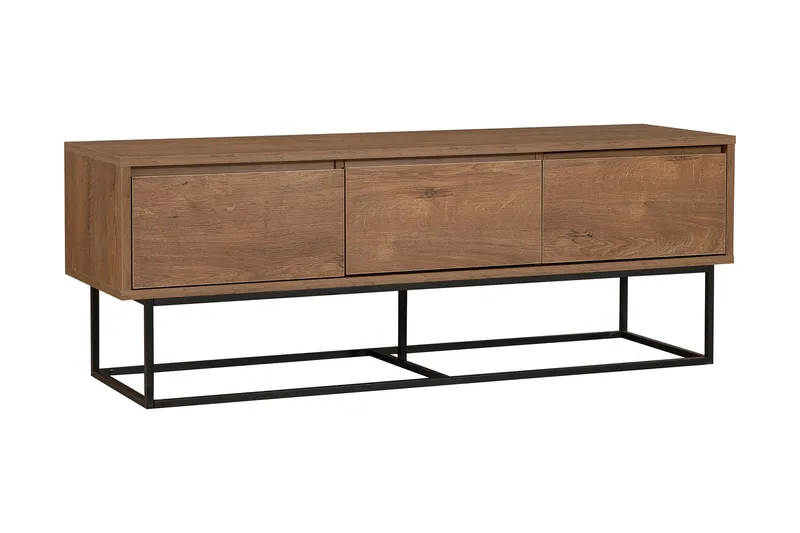 Zefiria Tv-bänk 140 cm, Mörkbrun/Svart