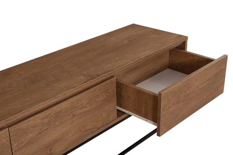 Zefiria Tv-bänk 180 cm - Mörkbrun/Svart - Möbler - Tv möbel & mediamöbel - TV bänk & mediabänk