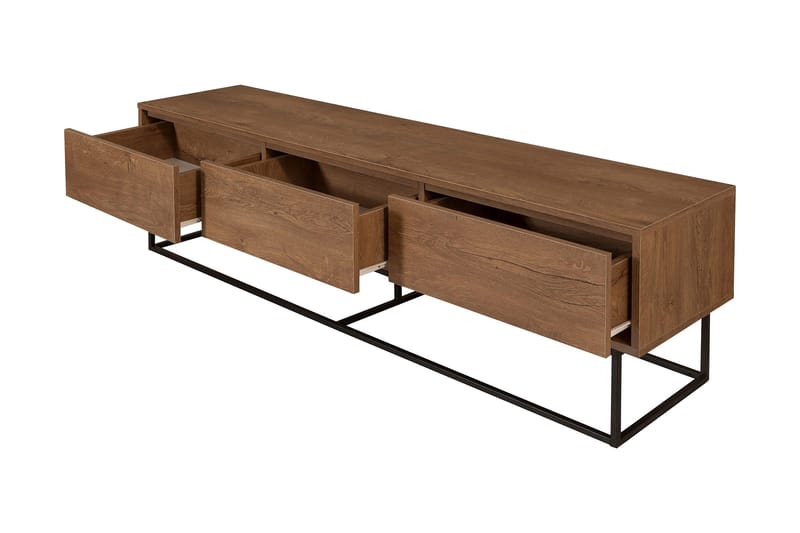 Zefiria Tv-bänk 180 cm - Mörkbrun/Svart - Möbler - Tv möbel & mediamöbel - TV bänk & mediabänk