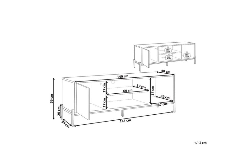 TV-bänk Moines - Möbler - Tv möbel & mediamöbel - TV bänk & mediabänk