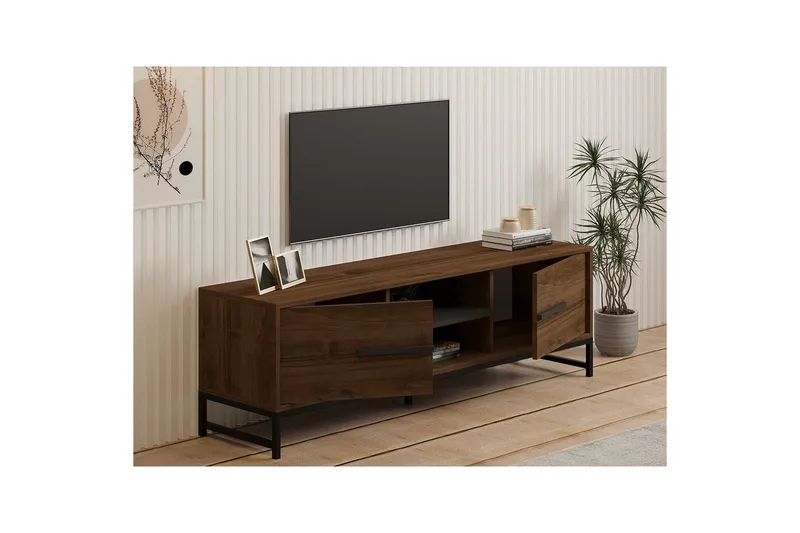 TV-bänk Mono Valnöt - Valnöt - Möbler - Tv möbel & mediamöbel - TV bänk & mediabänk