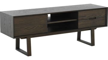 TV-bänk Norvik - Brunlackad ekfaner med vitpigmenterad finish - Möbler - Tv möbel & mediamöbel - TV bänk & mediabänk