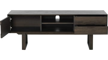 TV-bänk Norvik - Brunlackad ekfaner med vitpigmenterad finish - Möbler - Tv möbel & mediamöbel - TV bänk & mediabänk