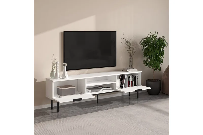 TV-bänk Ranjit Vit - Vit - Möbler - Tv möbel & mediamöbel - TV bänk & mediabänk