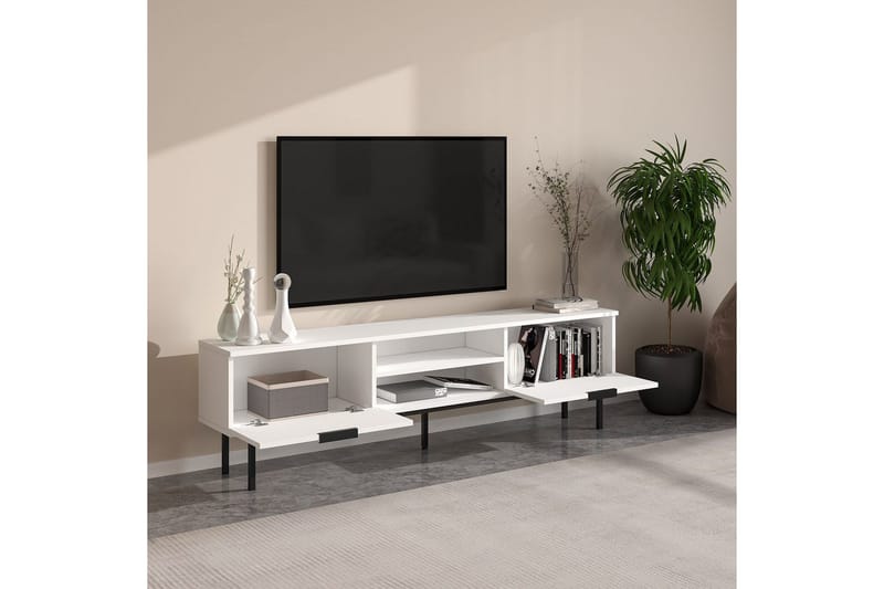 TV-bänk Ranjit Vit - Vit - Möbler - Tv möbel & mediamöbel - TV bänk & mediabänk