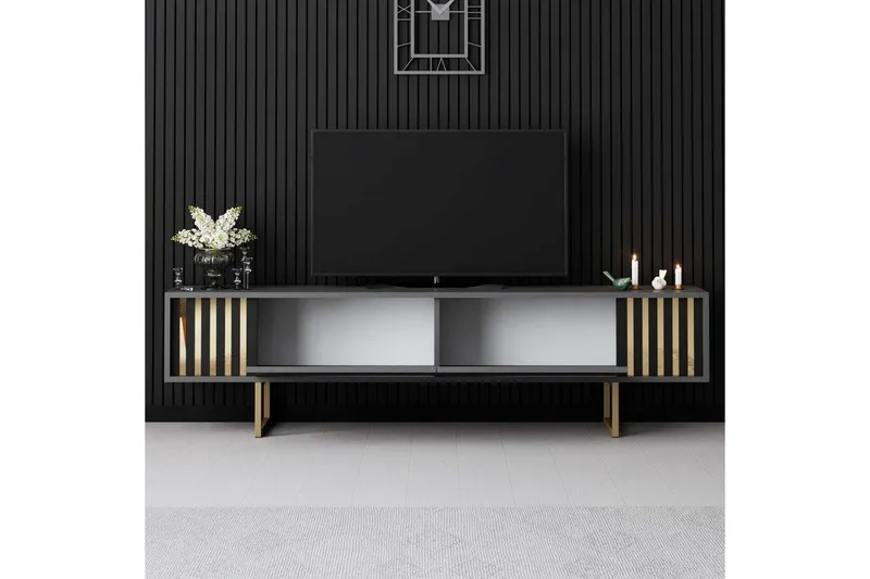 TV-bänk Rany Linje Antracit / Rany - Antracit / Rany - Möbler - Tv möbel & mediamöbel - TV bänk & mediabänk