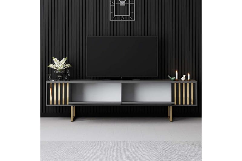 TV-bänk Rany Linje Antracit / Rany - Antracit / Rany - Möbler - Tv möbel & mediamöbel - TV bänk & mediabänk