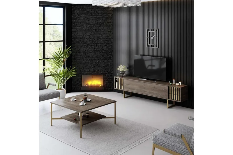 TV-bänk Rany Linje Valnöt / Rany - Valnöt / Rany - Möbler - Tv möbel & mediamöbel - TV bänk & mediabänk