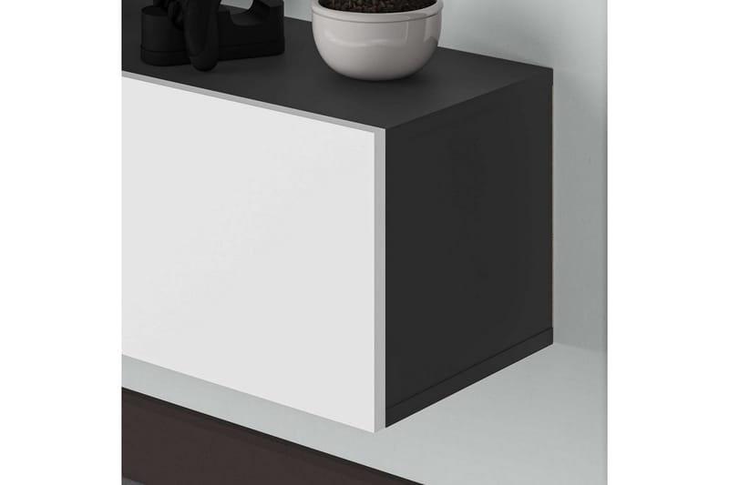 TV-bänk Rasab 180 Antracit / Vit - Antracit / Vit - Möbler - Tv möbel & mediamöbel - TV bänk & mediabänk