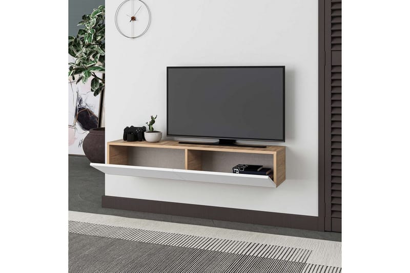 TV-bänk Rasab Sudamalek / Vit - Sudamalek / Vit - Möbler - Tv möbel & mediamöbel - TV bänk & mediabänk