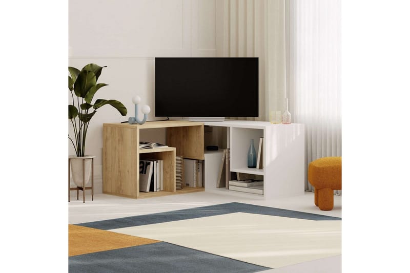 TV-bänk Ravena Sudamalek / Vit - Sudamalek / Vit - Möbler - Tv möbel & mediamöbel - TV bänk & mediabänk