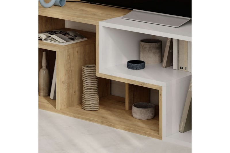 TV-bänk Ravena Sudamalek / Vit - Sudamalek / Vit - Möbler - Tv möbel & mediamöbel - TV bänk & mediabänk