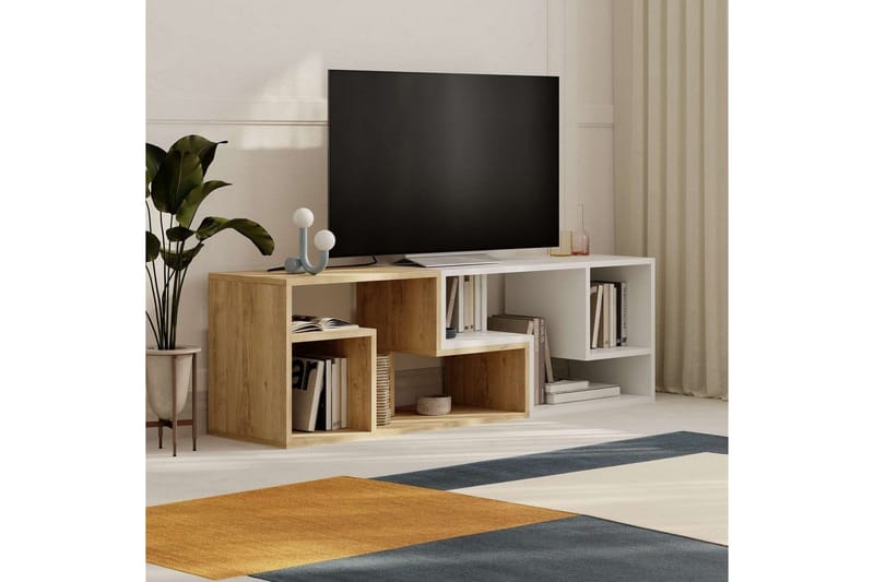 TV-bänk Ravena Sudamalek / Vit - Sudamalek / Vit - Möbler - Tv möbel & mediamöbel - TV bänk & mediabänk