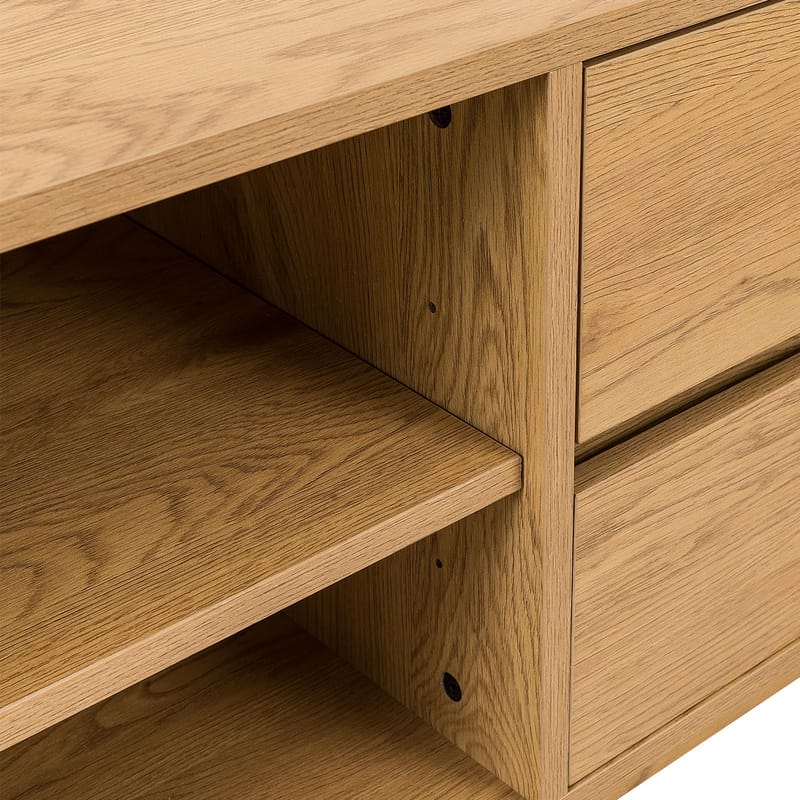 TV-bänk Sacha 180x40x43 cm - melamin med ekbark - Möbler - Tv möbel & mediamöbel - TV bänk & mediabänk