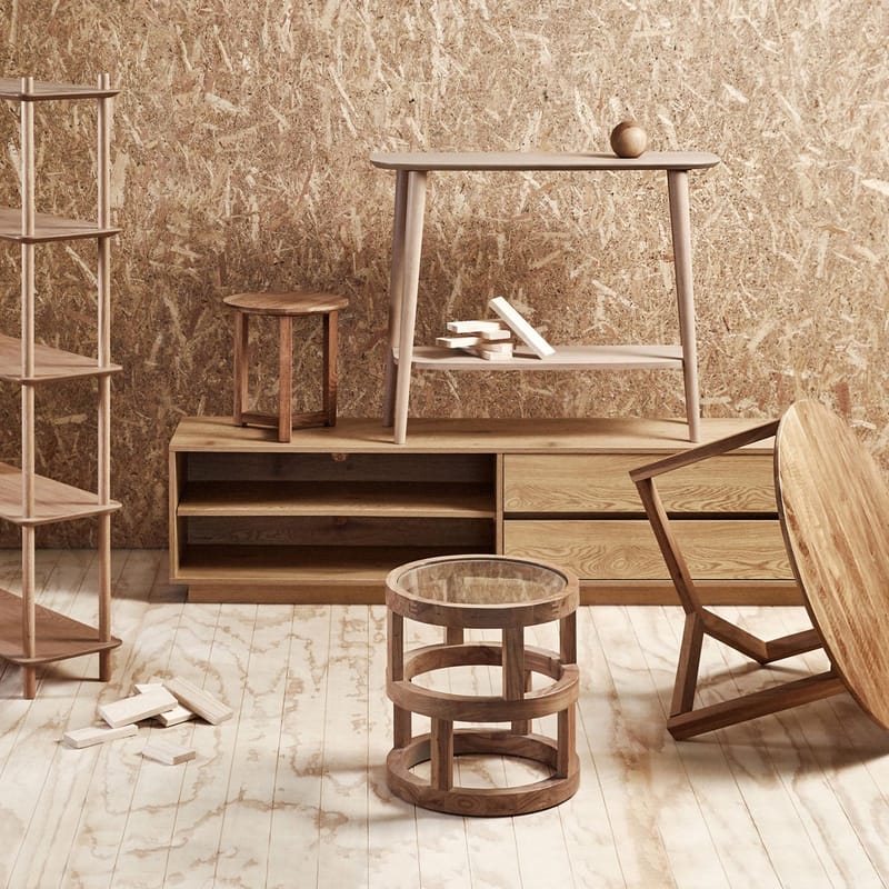 TV-bänk Sacha 180x40x43 cm - melamin med ekbark - Möbler - Tv möbel & mediamöbel - TV bänk & mediabänk