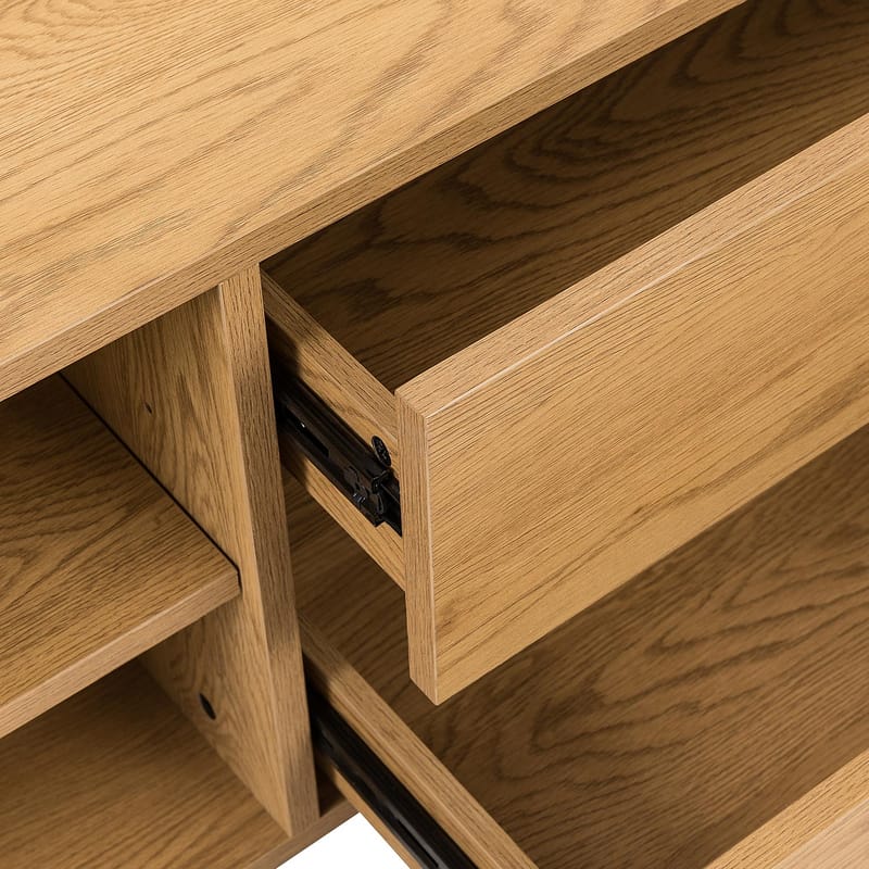 TV-bänk Sacha 180x40x43 cm - melamin med ekbark - Möbler - Tv möbel & mediamöbel - TV bänk & mediabänk