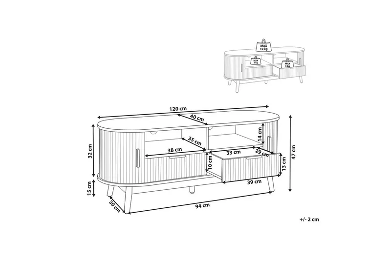 TV-bänk Selah - Möbler - Tv möbel & mediamöbel - TV bänk & mediabänk