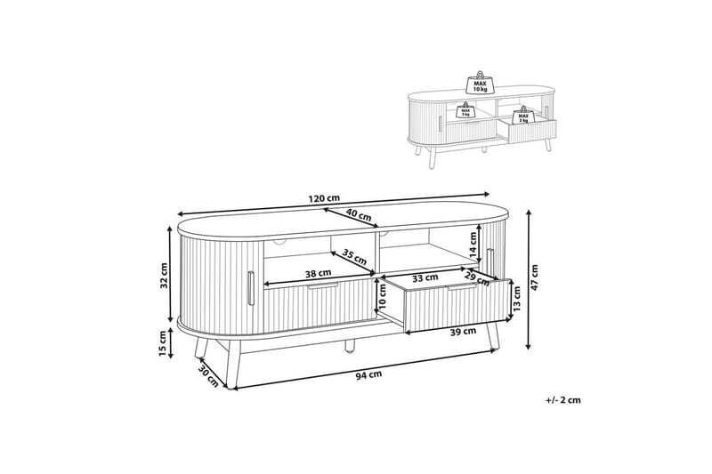 TV-bänk Selah - Möbler - Tv möbel & mediamöbel - TV bänk & mediabänk