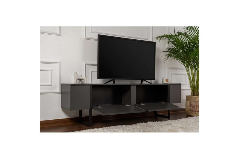 TV-bänk Serenity Antracit Svart - Antracit Svart - Möbler - Tv möbel & mediamöbel - TV bänk & mediabänk