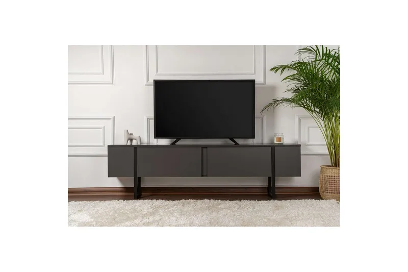 TV-bänk Serenity Antracit Svart - Antracit Svart - Möbler - Tv möbel & mediamöbel - TV bänk & mediabänk