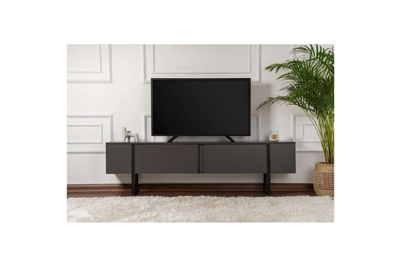 TV-bänk Serenity Antracit Svart - Antracit Svart - Möbler - Tv möbel & mediamöbel - TV bänk & mediabänk