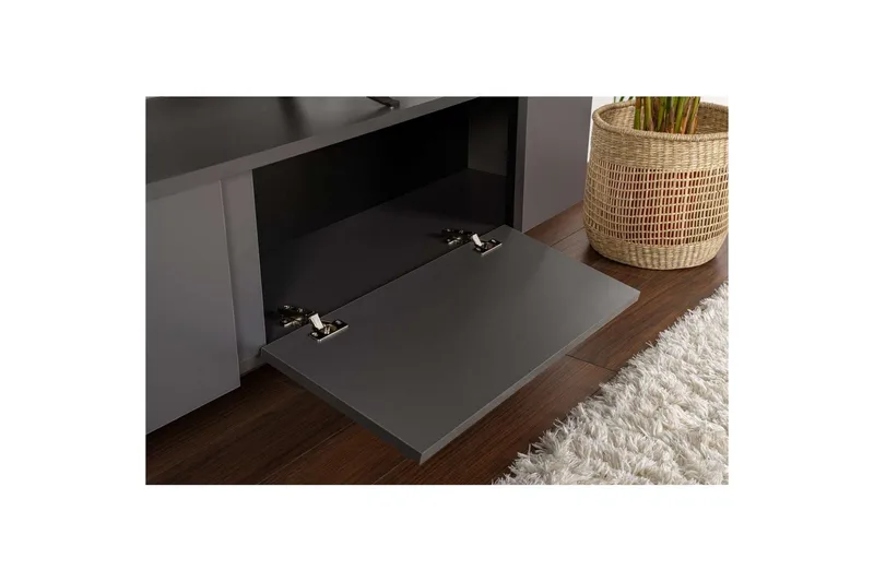 TV-bänk Serenity Antracit Svart - Antracit Svart - Möbler - Tv möbel & mediamöbel - TV bänk & mediabänk