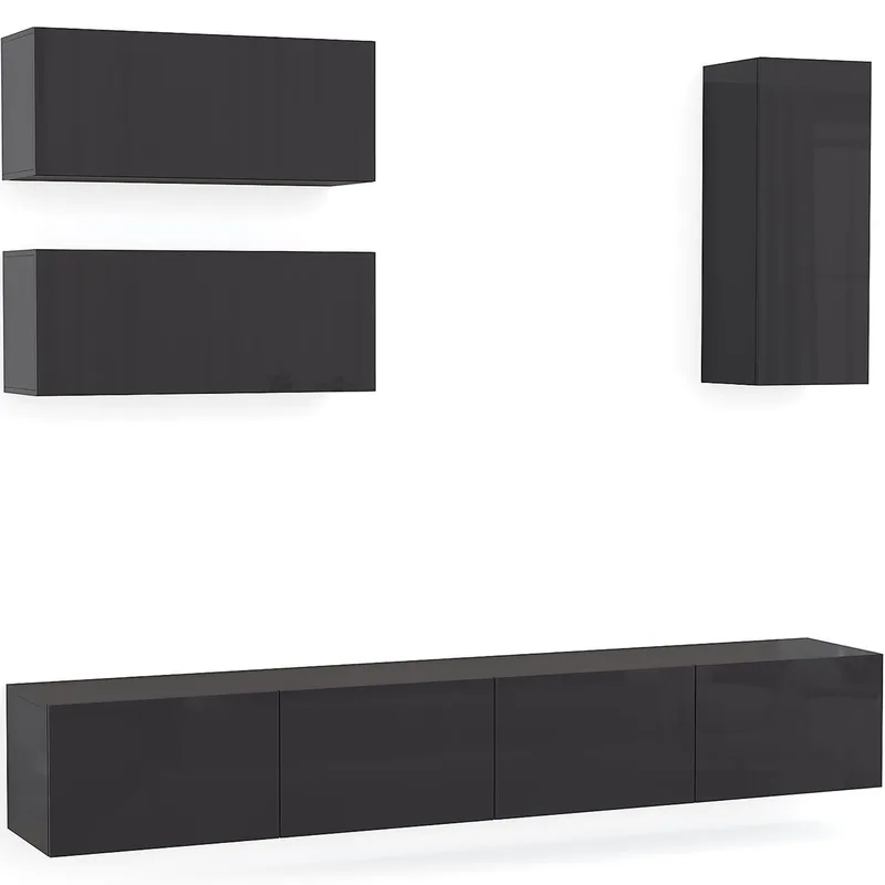 Tv-bänk | Set | 41x240 cm | Badachro - Grå - Möbler - Tv möbel & mediamöbel - TV-möbelset