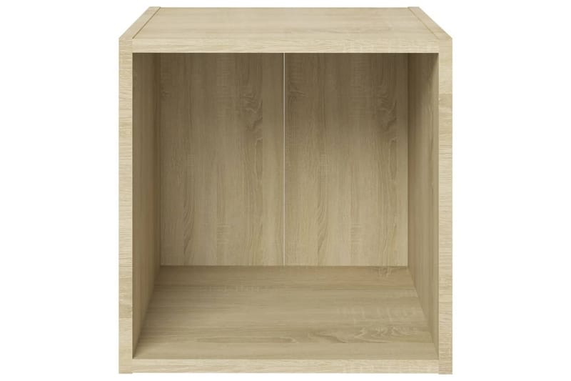 TV-bänk sonoma-ek 37x35x37 cm spånskiva - Brun - Möbler - Tv möbel & mediamöbel - TV bänk & mediabänk