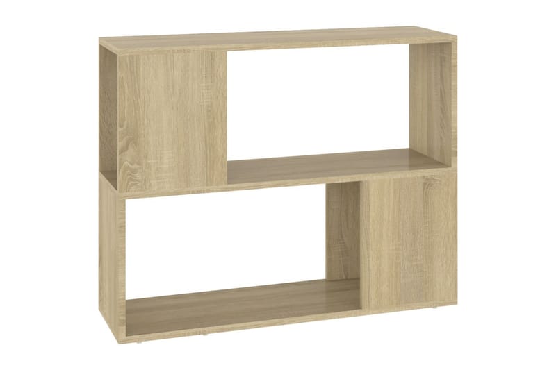 TV-bänk sonoma-ek 80x24x63 cm spånskiva - Brun - Möbler - Tv möbel & mediamöbel - TV bänk & mediabänk