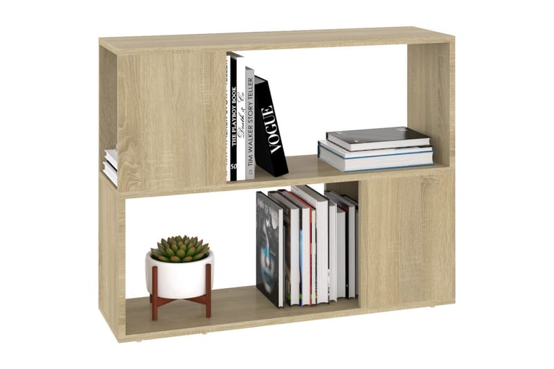 TV-bänk sonoma-ek 80x24x63 cm spånskiva - Brun - Möbler - Tv möbel & mediamöbel - TV bänk & mediabänk