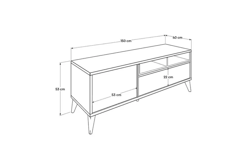 TV-bänk Sosan Vit - Vit - Möbler - Tv möbel & mediamöbel - TV bänk & mediabänk