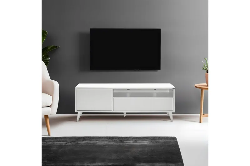 TV-bänk Sosan Vit - Vit - Möbler - Tv möbel & mediamöbel - TV bänk & mediabänk