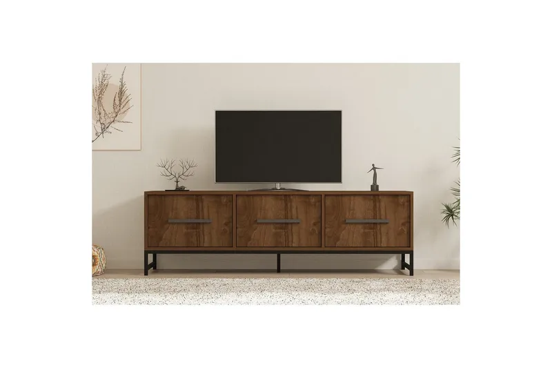 TV-bänk Souravdy Valnöt - Valnöt - Möbler - Tv möbel & mediamöbel - TV bänk & mediabänk