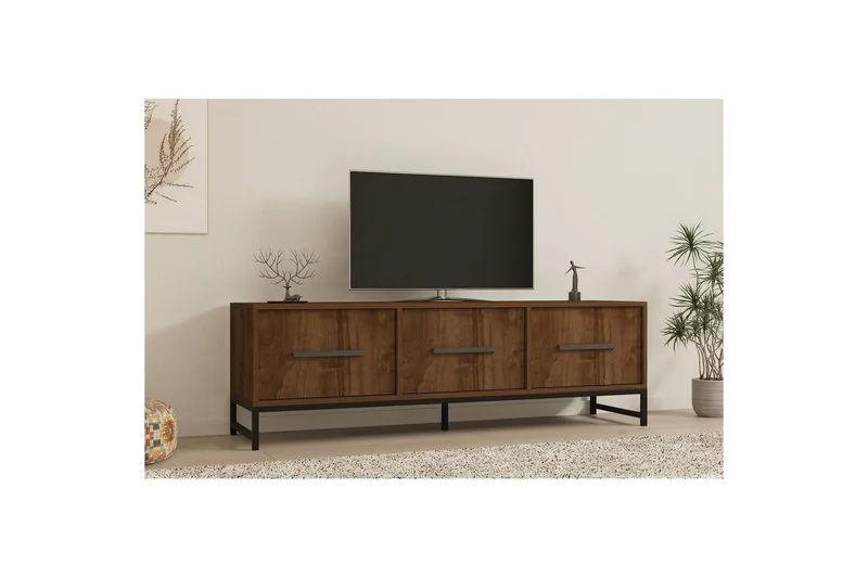 TV-bänk Souravdy Valnöt - Valnöt - Möbler - Tv möbel & mediamöbel - TV bänk & mediabänk